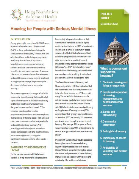 supportive housing for mental health patients